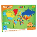 Imagimake Mapology World Puzzle | Educational Foam Map Toy with 65 Country Pieces | Ages 4+