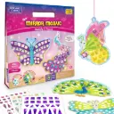Imagimake Mirror Mosaic Butterfly & Peacock Kit  450+ Sparkling Foil Stickers & Travel-Friendly Craft Set for Ages 3+