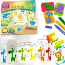 Imagimake Stamp Art Jungle Kit – 6 Fun Animal Stamps + 3 Washable Pens & 4 Design Sheets  Screen‑Free Creative Play for Ages 3+