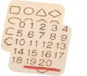 CurioSparks Wooden Number Tracing Board for Kids – Montessori Pre-Writing Toy | Natural Finish