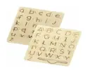 CurioSparks Wooden Alphabet Tracing Board – Uppercase ABCD Learning Toy for Kids | Montessori English Pre-Writing Tool