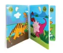 CurioSparks Wooden Puzzle Book – 6-Themed Board Book with Peg Pieces for Toddlers & Preschoolers