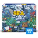 Sea Adventure Wooden Jigsaw Puzzle for Kids – 38-Piece Set with Sea Animal Flashcards, Stickers & Storybook – Educational Toy for Ages 3–8