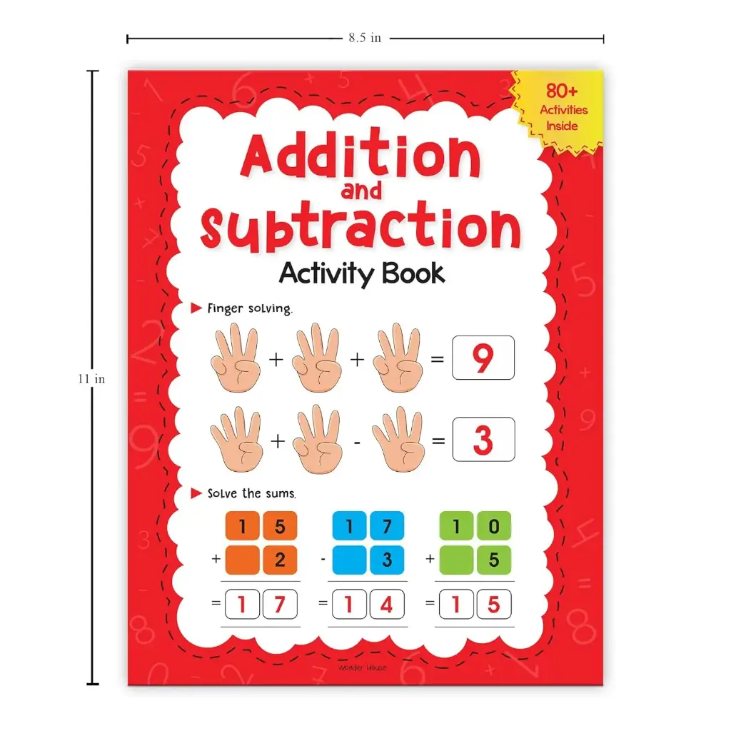 Addition & Subtraction Activity Book – 80+ Engaging Maths Exercises for Ages 4–6
