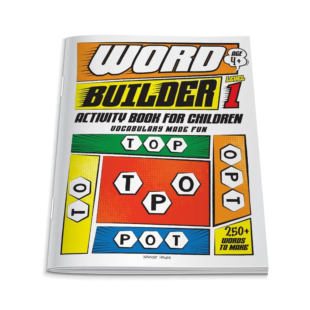 Word Builder Activity Book for Children – Make Meaningful Words with the Given Letters  Level 1 (Ages 4–8)
