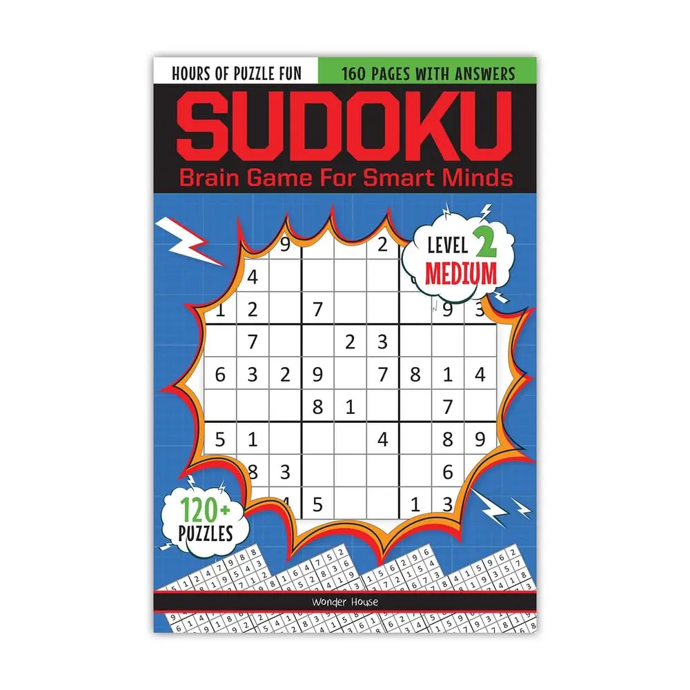 Sudoku – Brain Games for Smart Minds: Level 2 Medium | 120+ Brain-Booster Puzzles with Solutions