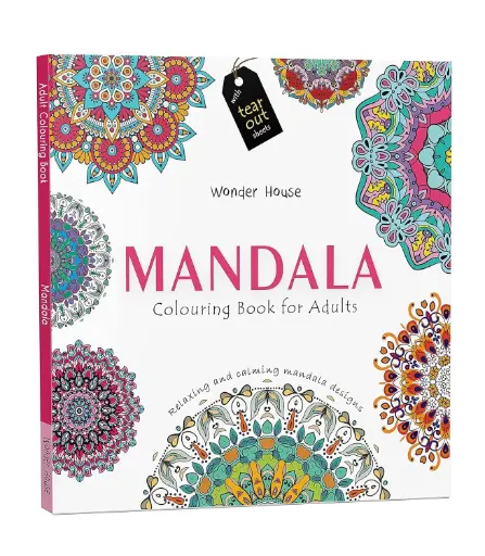 [BKSWND021] Mandala Coloring Book with Tear-Out Sheets – Creative Mandala Art for All Ages (5+) | 64 Pages of Mindful Coloring Fun 