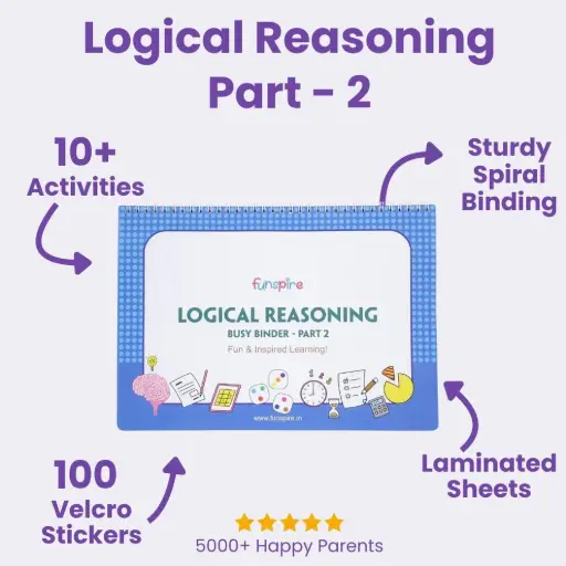 [EDUFSP003] Toddler Logic & Reasoning Activity Binder- Part 2 | Educational Busy Book with Pattern Recognition, Coding & Sequencing | Ages 3–7
