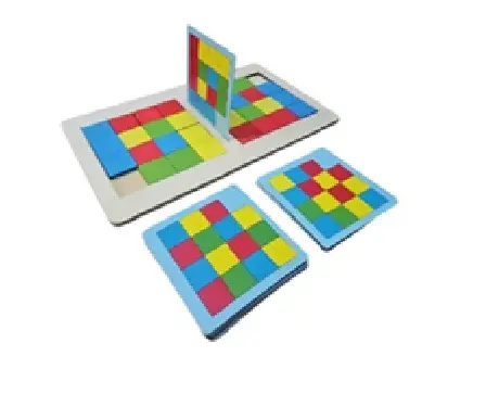 [PZLSUH012] CurioSparks Wooden Brain Game Tile Battle– Color Matching Memory Puzzle for Toddlers, Preschool Learning & Family Play