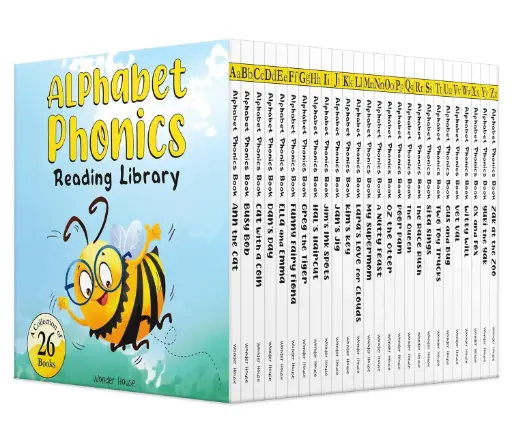 [BKSWND001] Alphabet Phonics Reading Library – 26‑Book A‑Z Phonics Box Set for Early Learners (Age 3‑6)