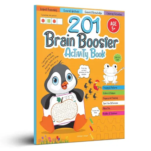 [BKSWND008] 201 Brain Booster Activity Book: Fun Activities & Exercises for Children | Over 200 Engaging Puzzles (Tracing, Patterns, Colors, Mazes)