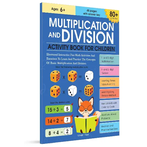 [BKSWND010] Multiplication & Division Activity Book: 80+ Fun Math Activities for Kids (Ages 5–7)