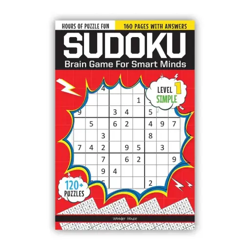 [BKSWND015] Sudoku: Brain Games for Smart Minds – Level 1 Simple | 120+ Brain-Booster Puzzles with Solutions