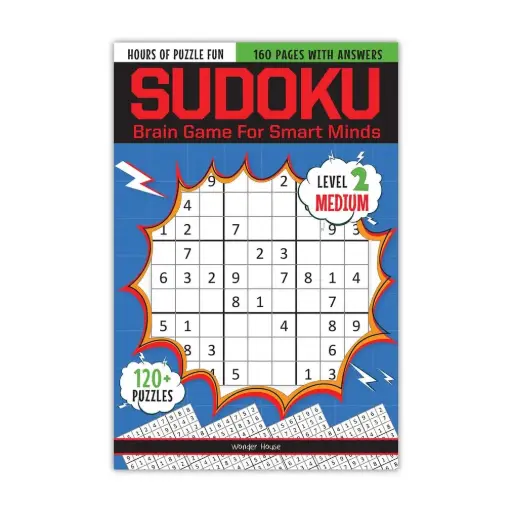 [BKSWND016] Sudoku – Brain Games for Smart Minds: Level 2 Medium | 120+ Brain-Booster Puzzles with Solutions